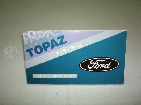 1993 Ford Topaz Manual de Propietario