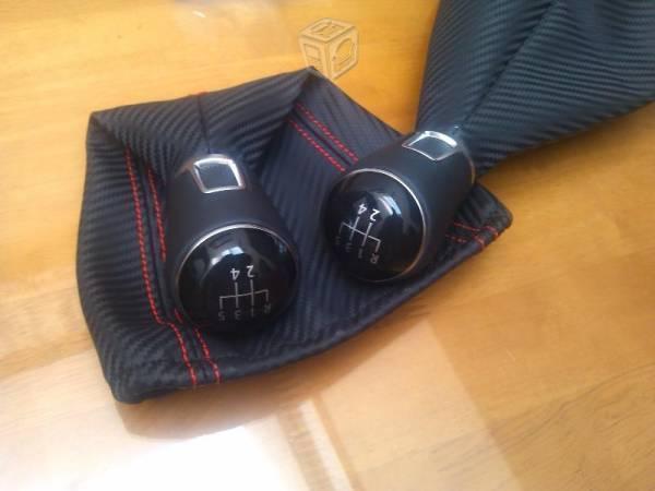 Pomo de piel funda fibra de carbono vw y seat