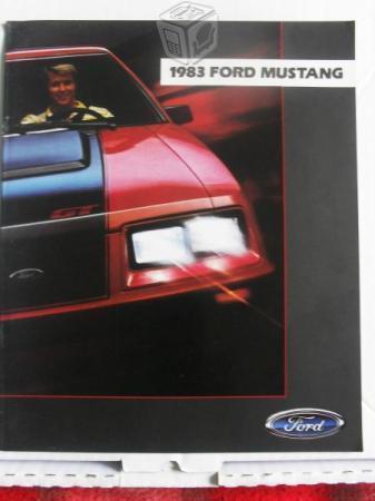 Catalogo De Venta De Ford Mustang 1983 Nuevo Orig