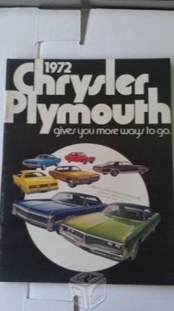 Catalogo Orig Venta Plymouth 1972 Duster Valiant