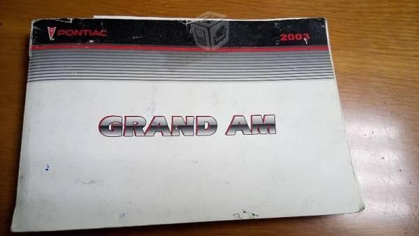 Manual de usuario pontiac grand am