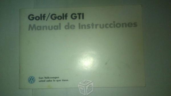 Manual De Propietario De Golf Y Golf Gti Orig