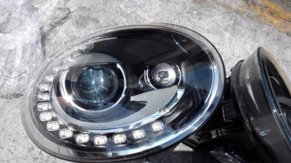 Jgo de faros completos vw beetle linea nueva