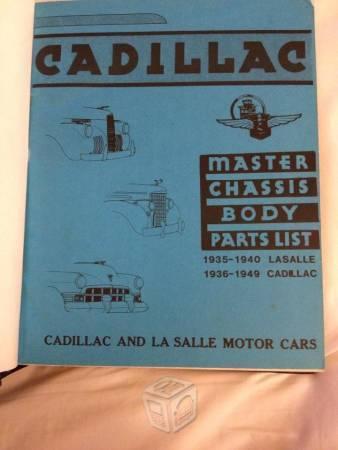 Cadillac y La Salle catálogo master de refacciones