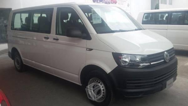 Vw transporter pasajeros con aire blanca -16